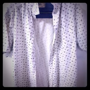 Dotted white button-up